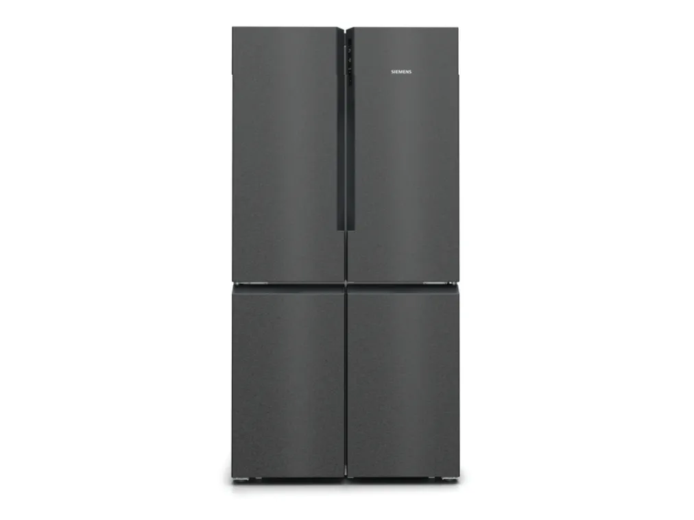 Siemens KF96NAXEA - Køleskab/fryser - bund-fryser - bredde: 91 cm - dybde: 73.1 cm - højde: 183 cm - 605 liter - Klasse E - BlackSteel