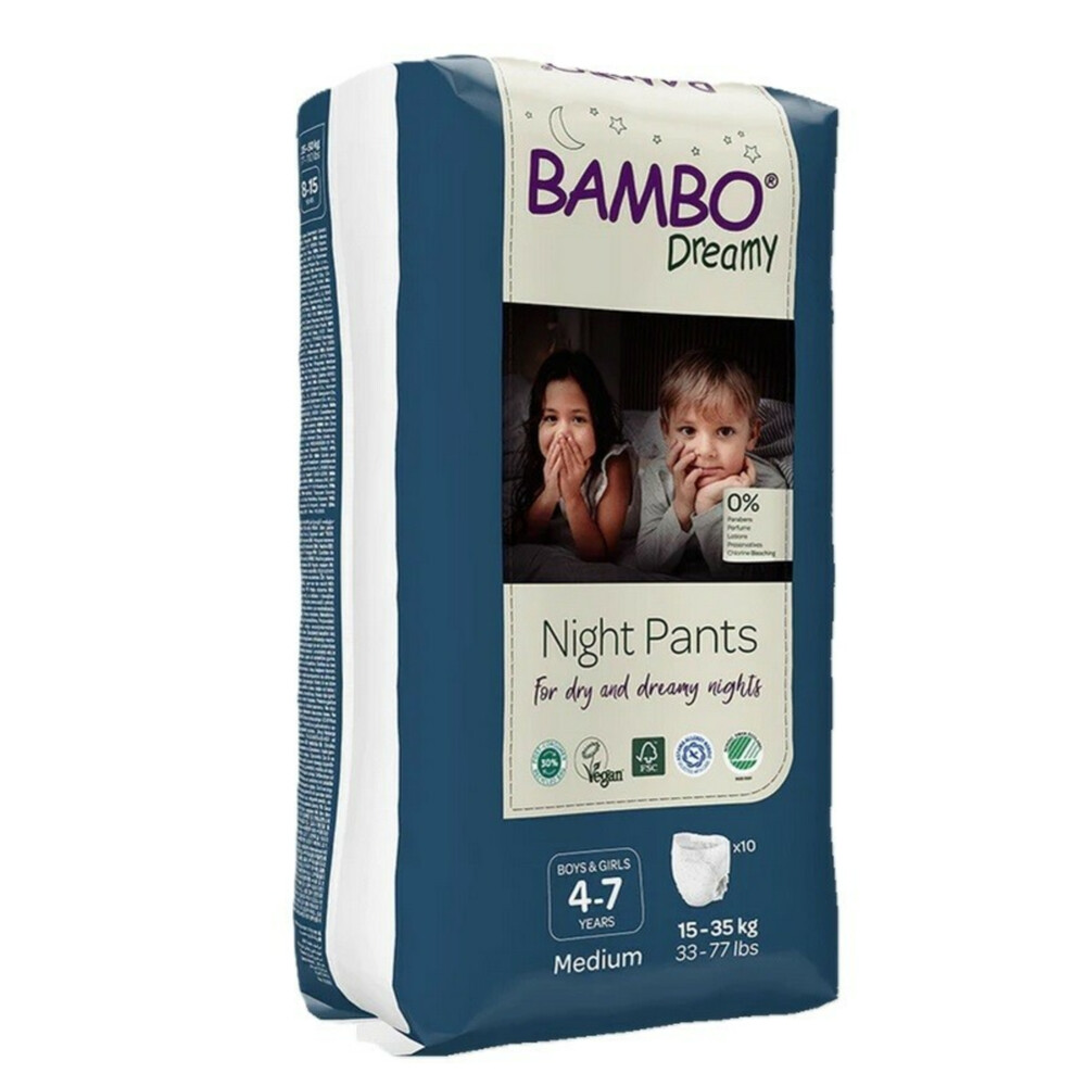 Bambo Nature Bambo Dreamy Nachtluierbroekjes 4 -7 jaar Unisex10 stuks
