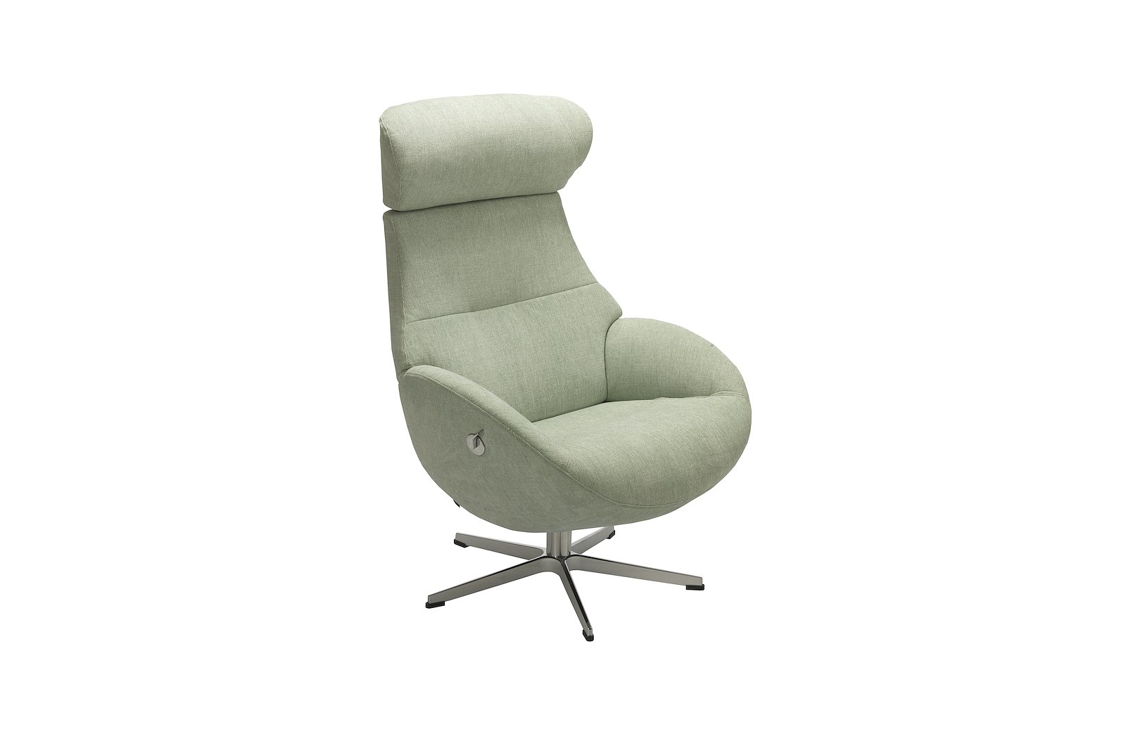 Globe Lenestol I Tekstil Triton Soft Blue 1361-40 med standard rygg og X-fot understell i aluminium