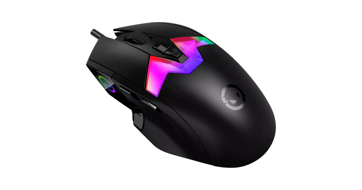 LORGARMSP80 gaming muis  (Zwart, 100 - 26000 dpi, RGB, RGB display)
