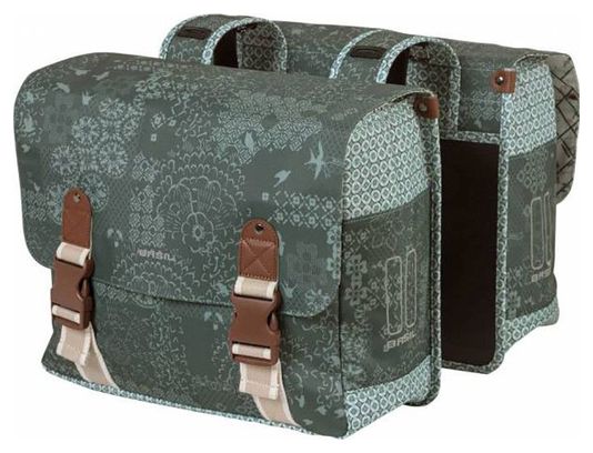 BASIL Sacoche À Vélo Double Bohème Carry All 35 Litres 37 X 15 X 37 Cm - Vert