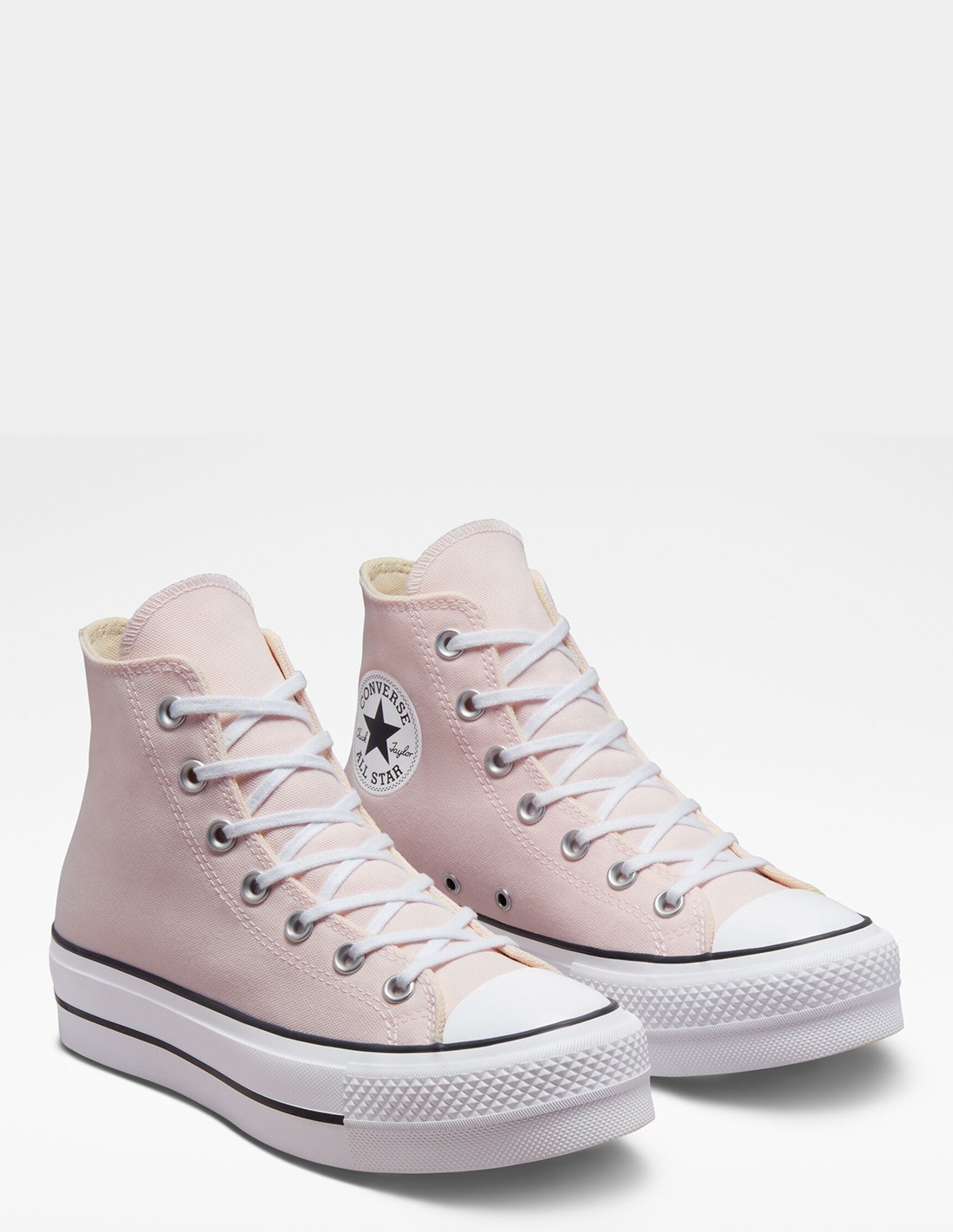 converse Sneakers compensées montantes femme ctas lift hi rose pale