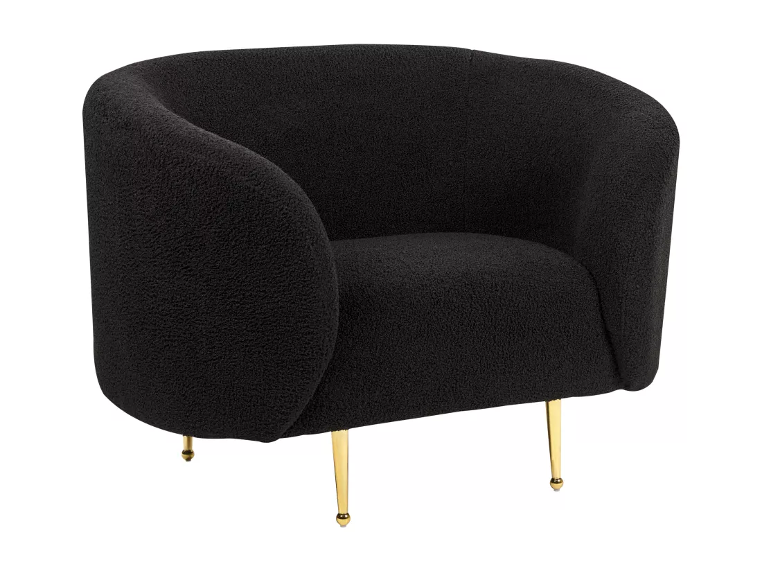 Fauteuil LOEN Bouclé Noir