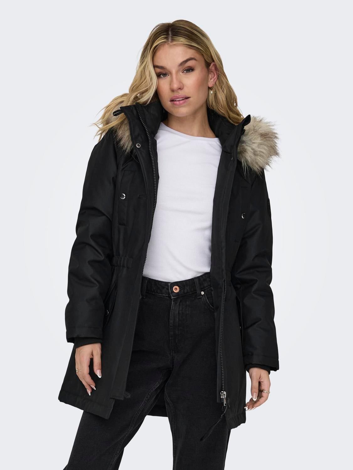 ONLIRIS Langer Parka Black