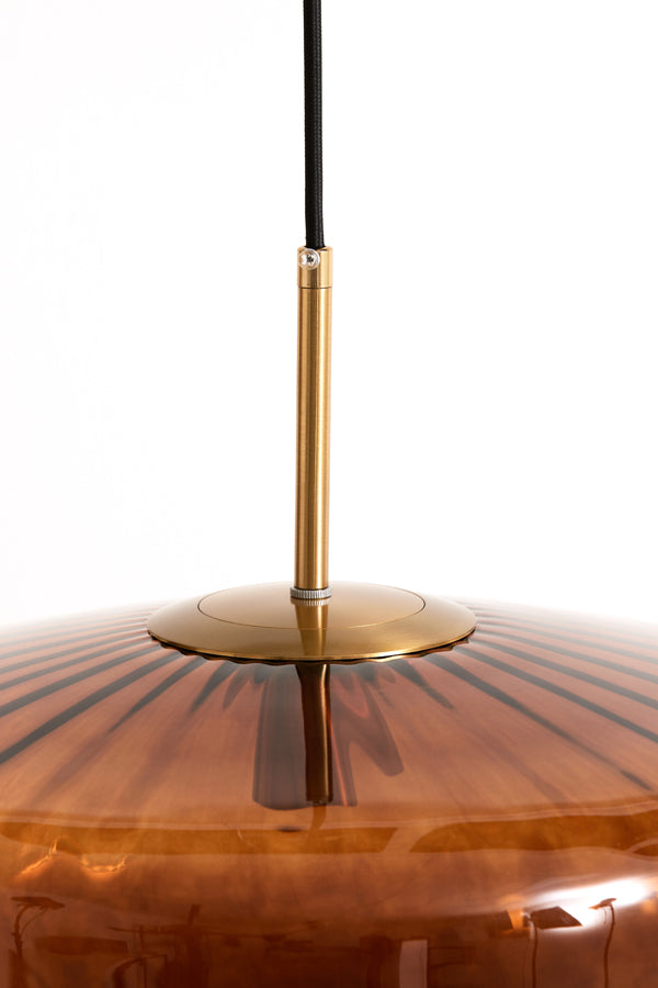 Light & Living - Hanglamp PLEAT - Ã30x17cm - Bruin