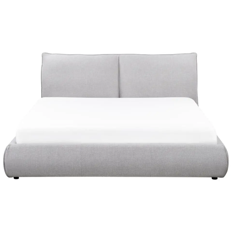 VINAY - Tweepersoonsbed - Grijs - 160 x 200 cm - Polyester