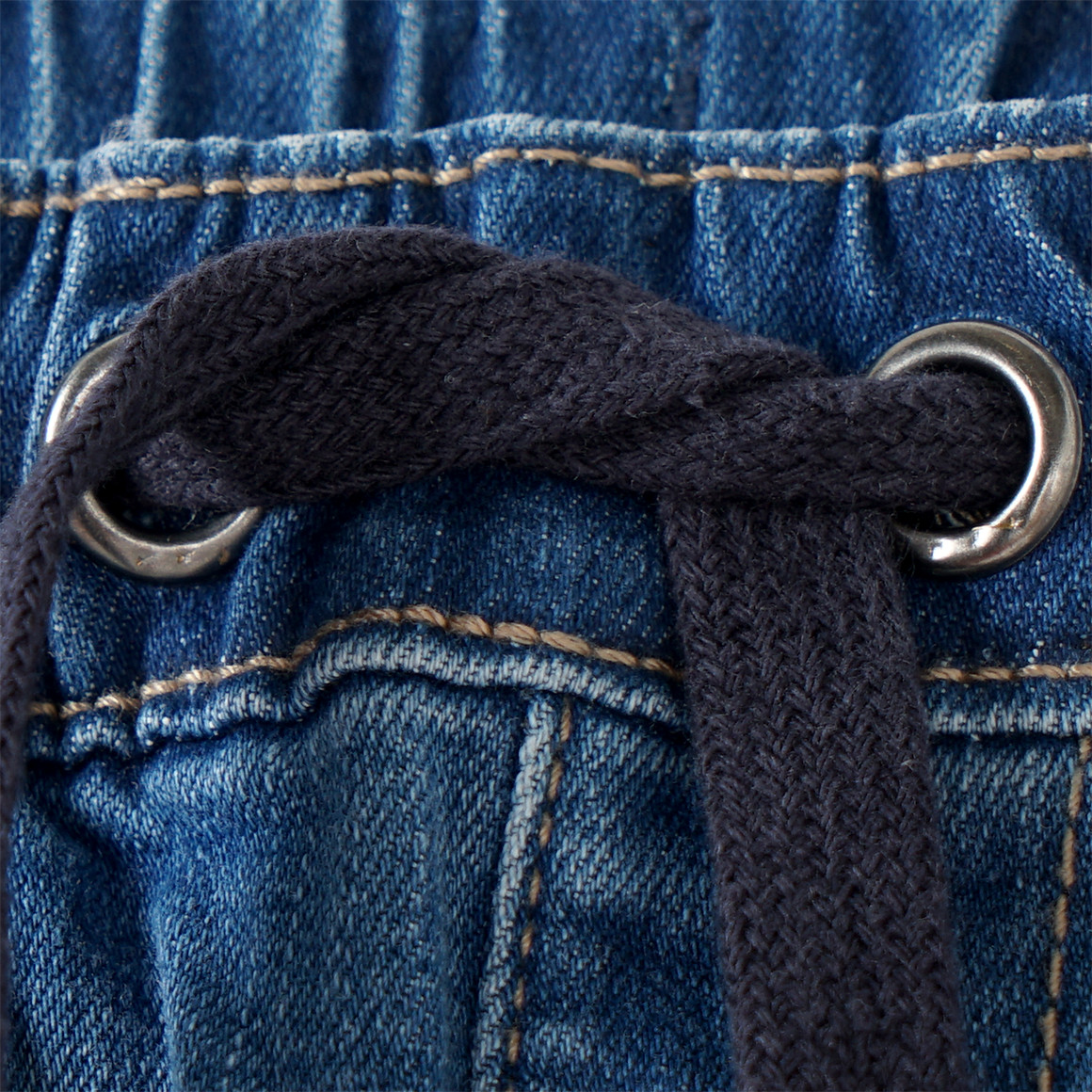 Topomini Baby Pull-on-Jeans mit Tunnelzug hellblau