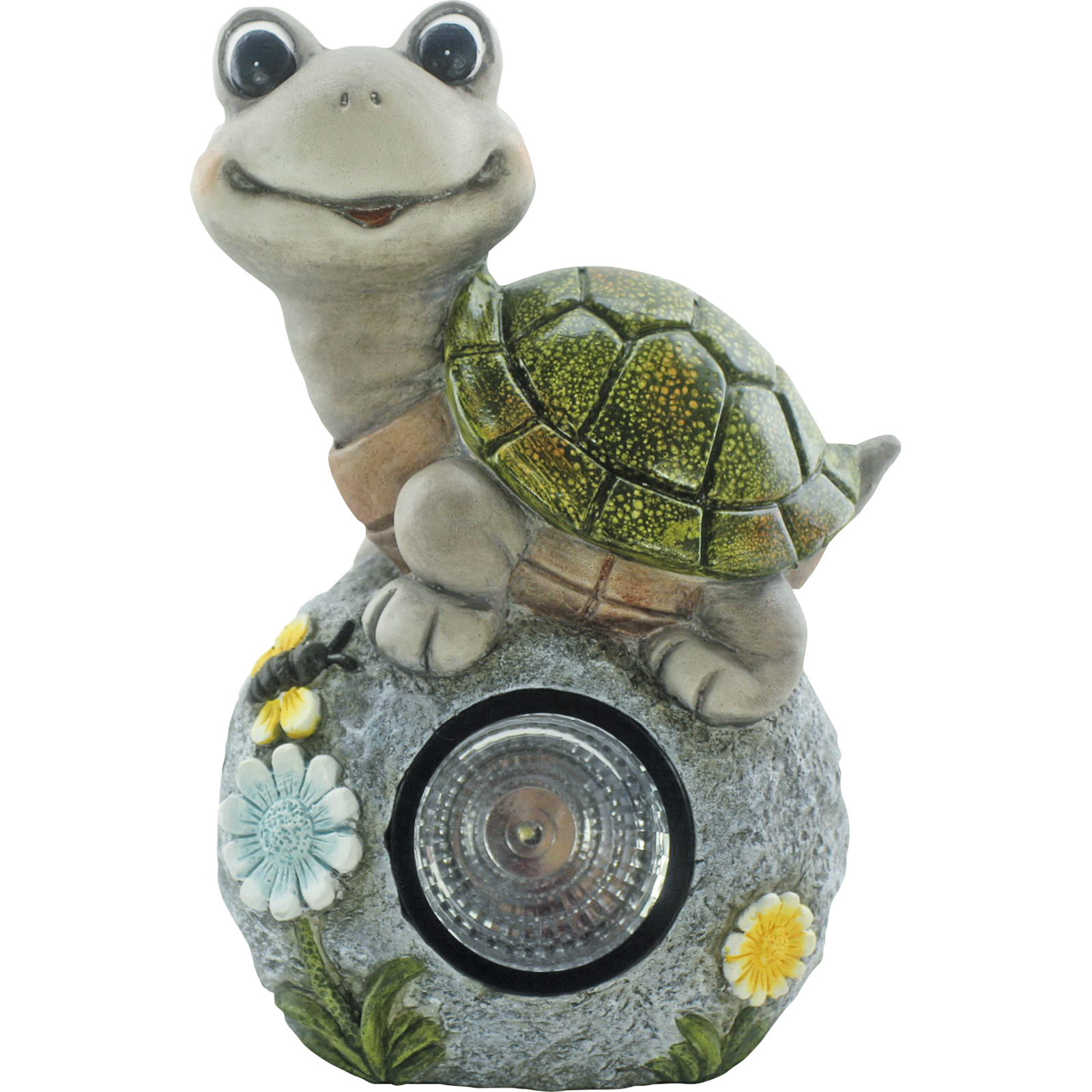 LED Solarstein mit Schildkröte