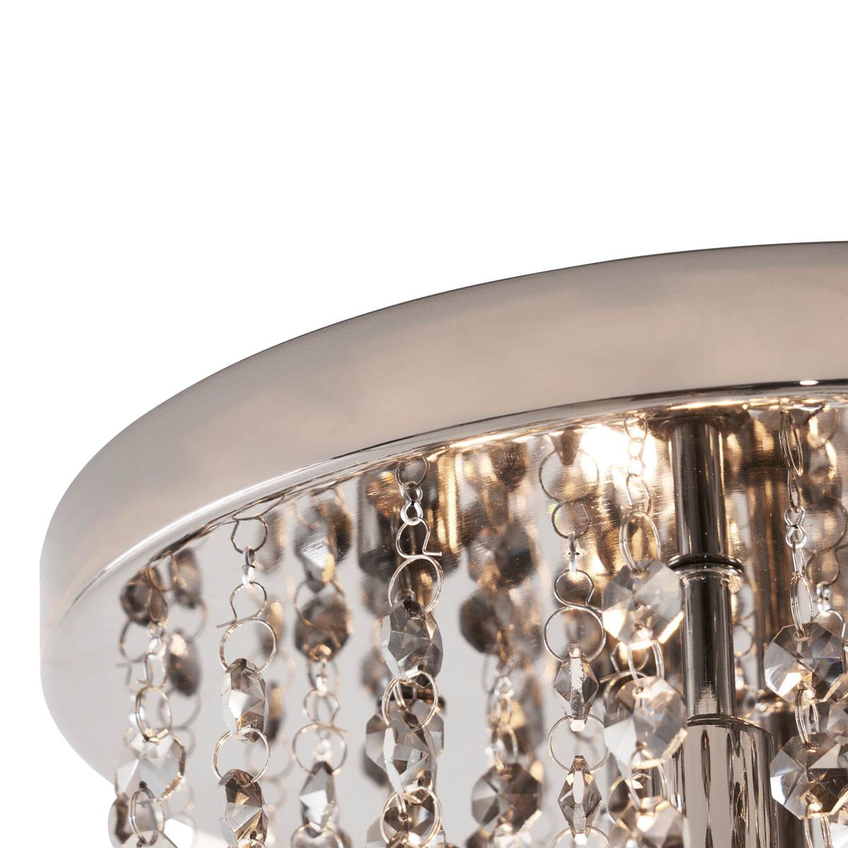 Klassieke plafondlamp zwart met smoke glas - Medusa