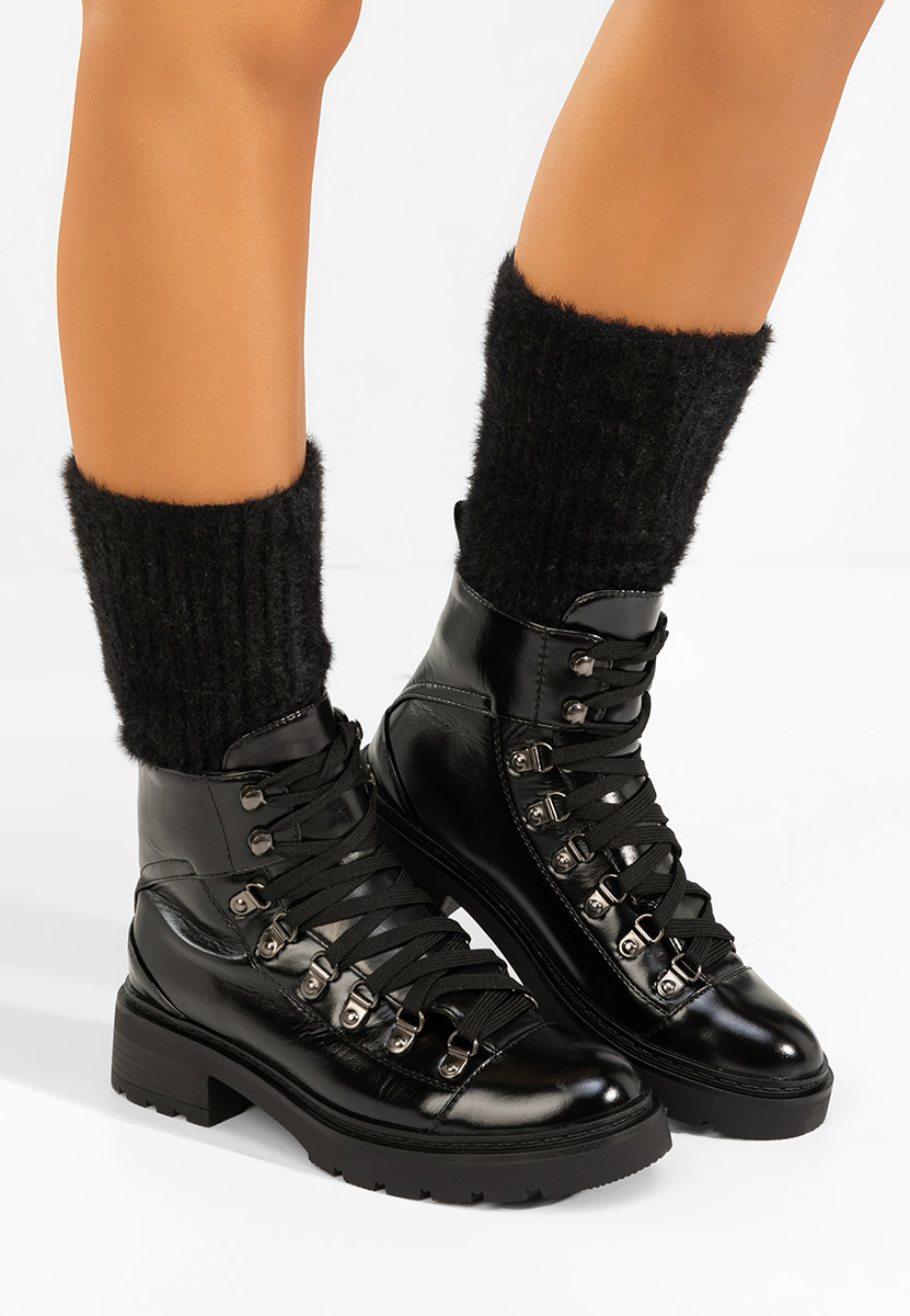 Bottines à lacets femme noirs Simonia