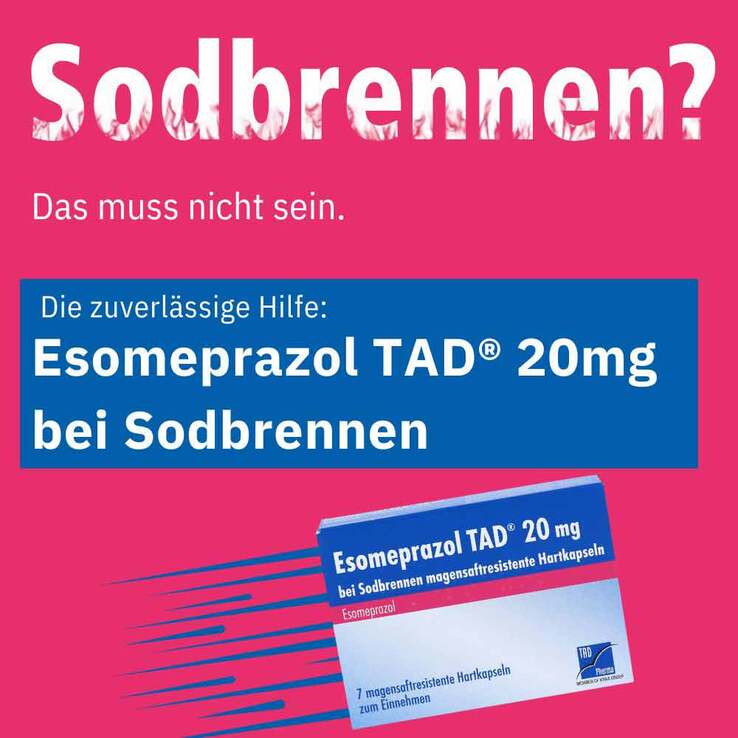 Esomeprazol TAD® 20 mg bei Sodbrennen, 7 St