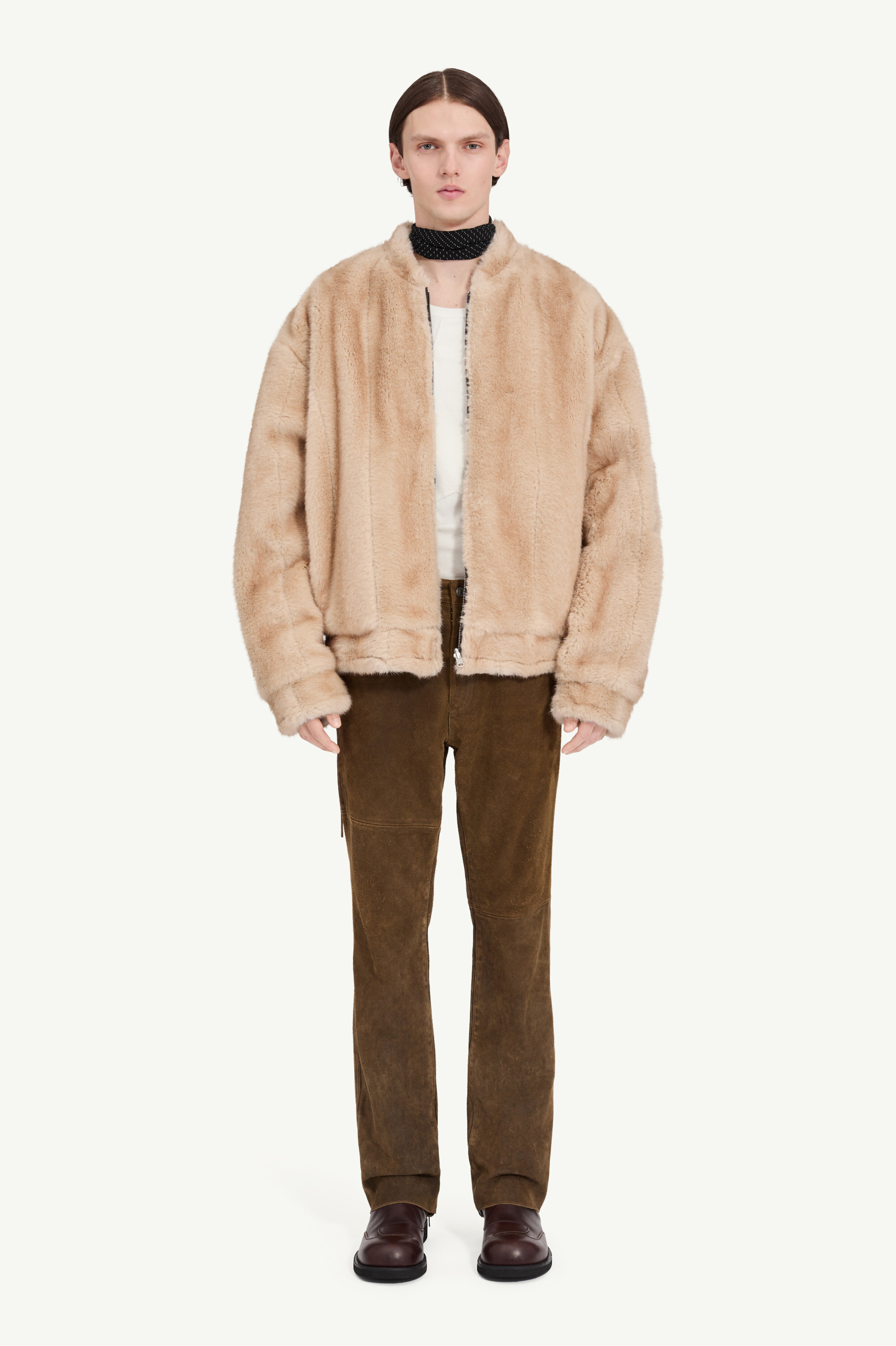 Veste bomber matelassé pour homme | MM6 Rose beige