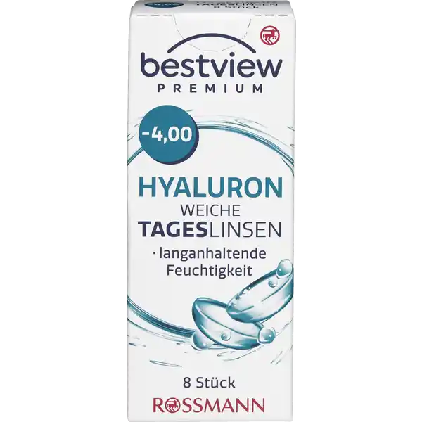 Premium weiche Tageslinsen Hyaluron -4,00