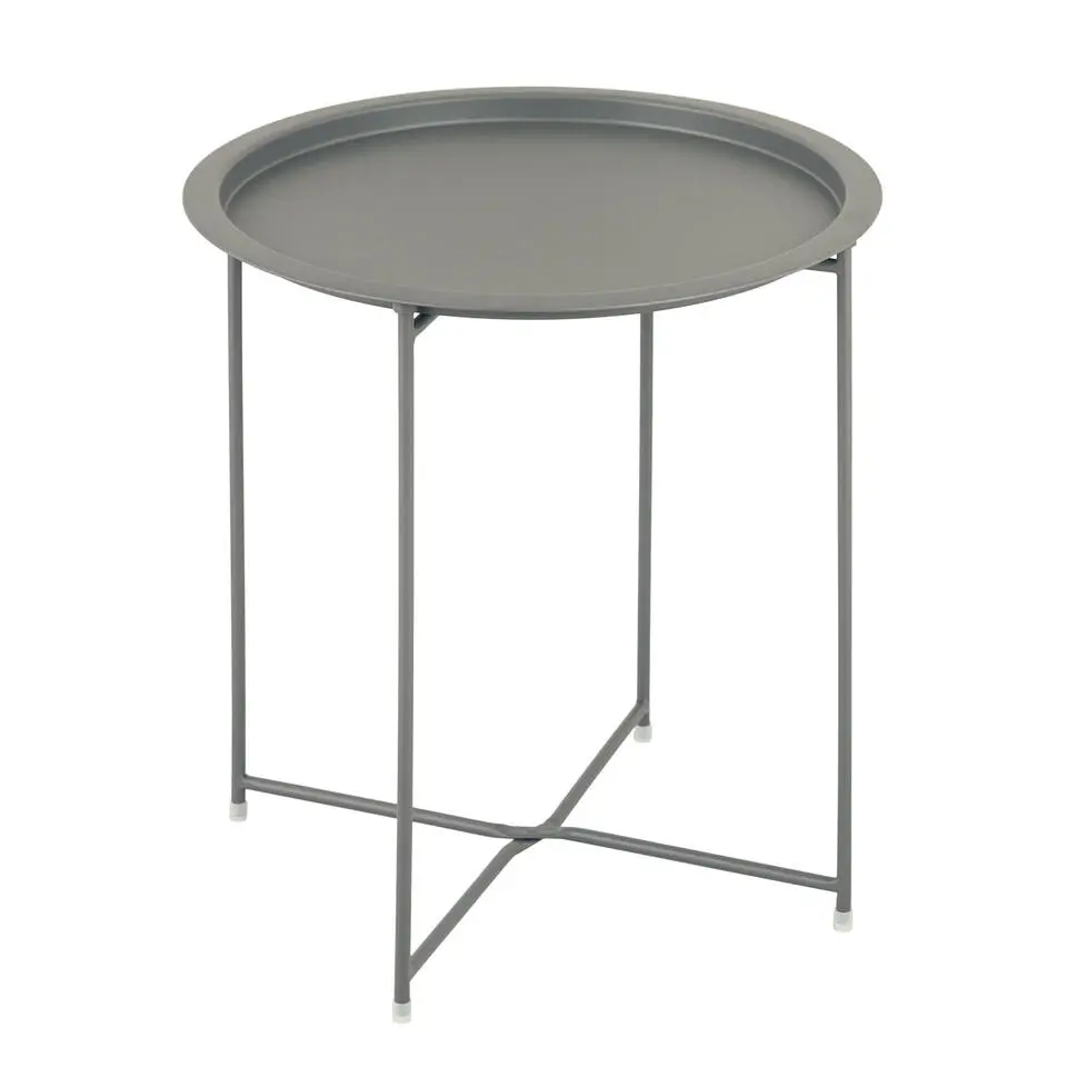 Bijzettafel - Salontafel - 47 H 51 - Metaal - Grijs