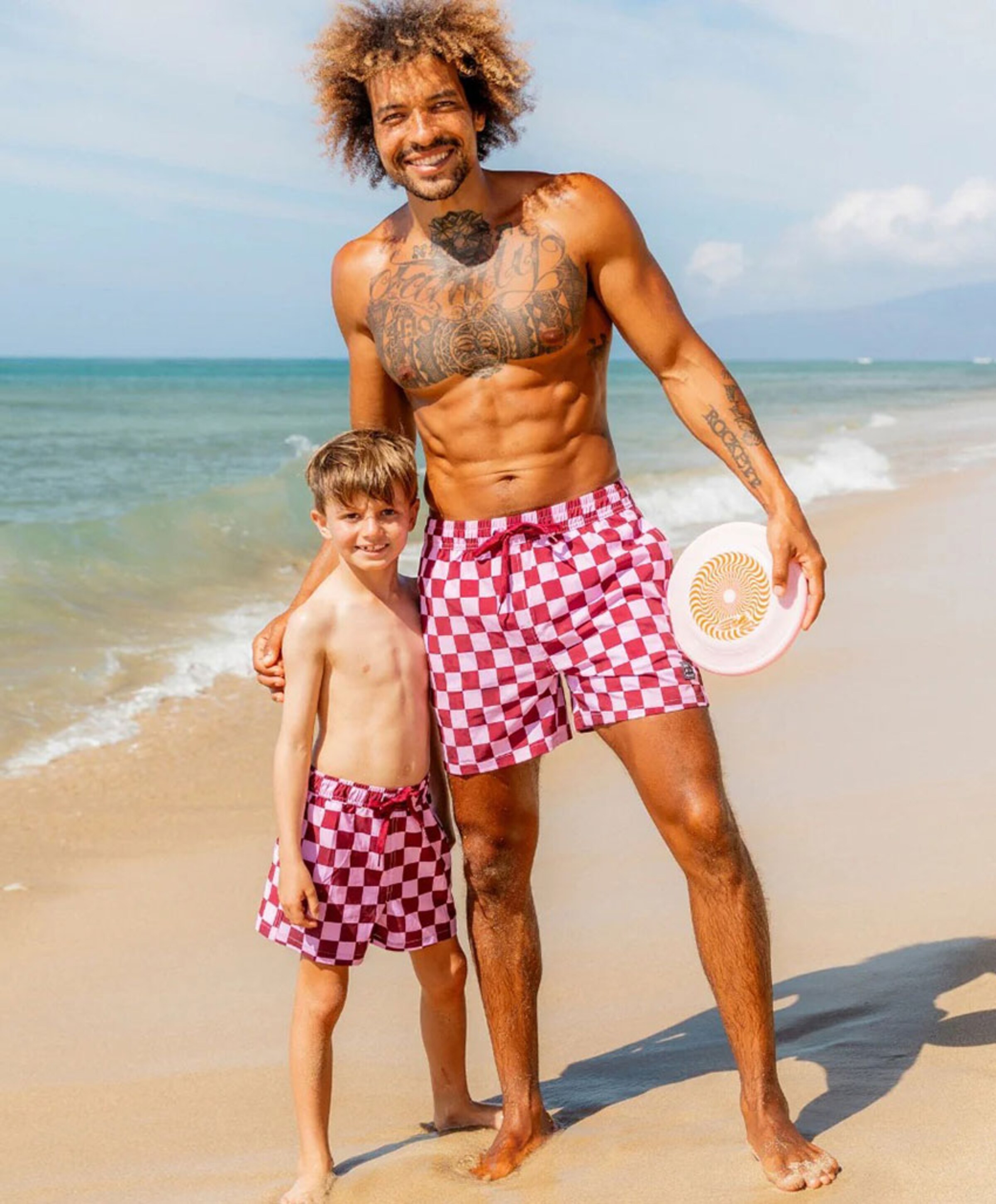 Son of a Beach Jongens zwemshort roze