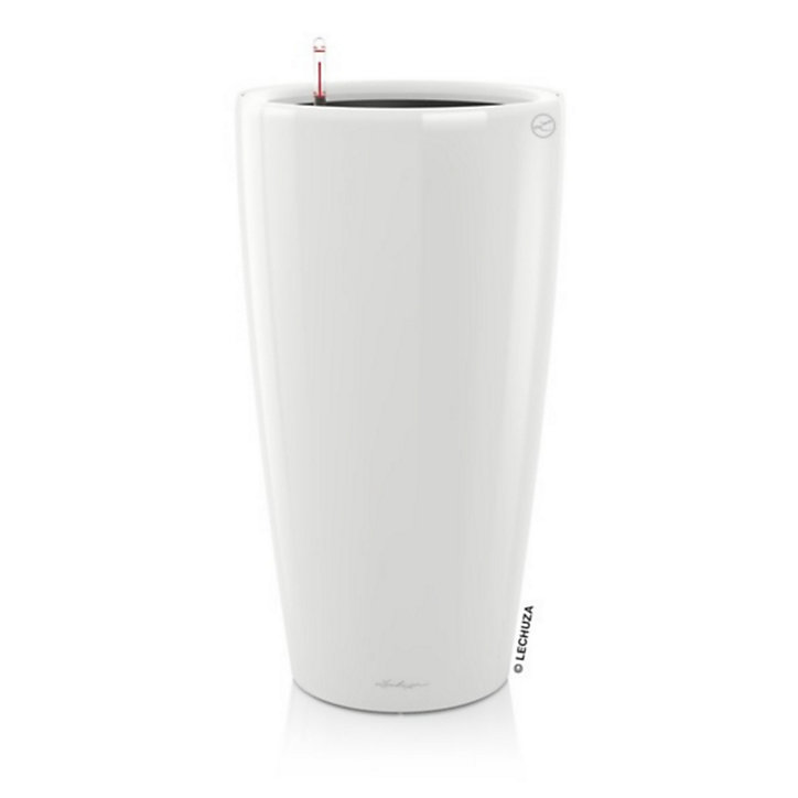 Pot rond Lechuza Premium blanc brillant Ø32 x h.56 cm
