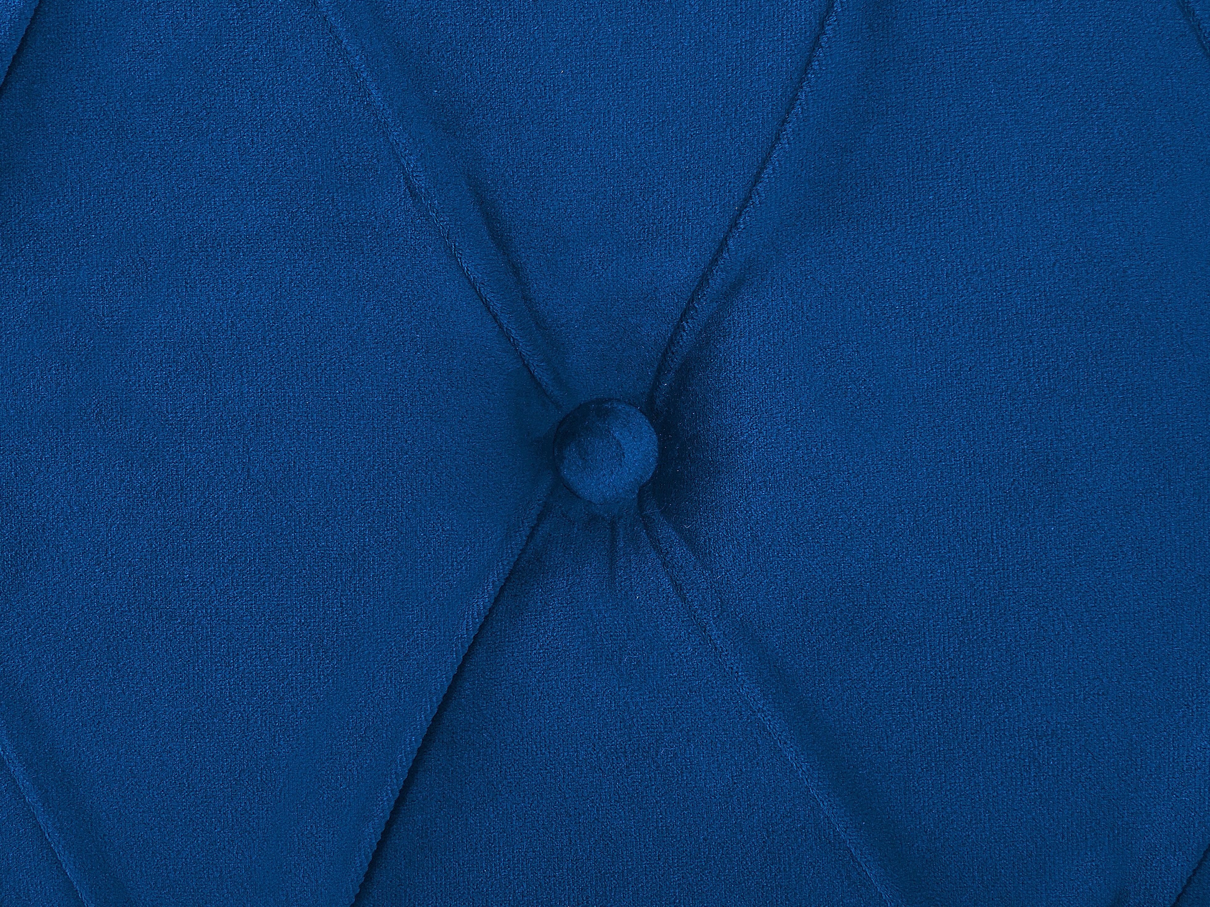 Bed Fluweel AVALLON 180 x 200 cm Marineblauw
