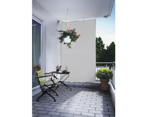 Verticaal zonnescherm, lichtgrijs met regenbescherming, 230x140cm