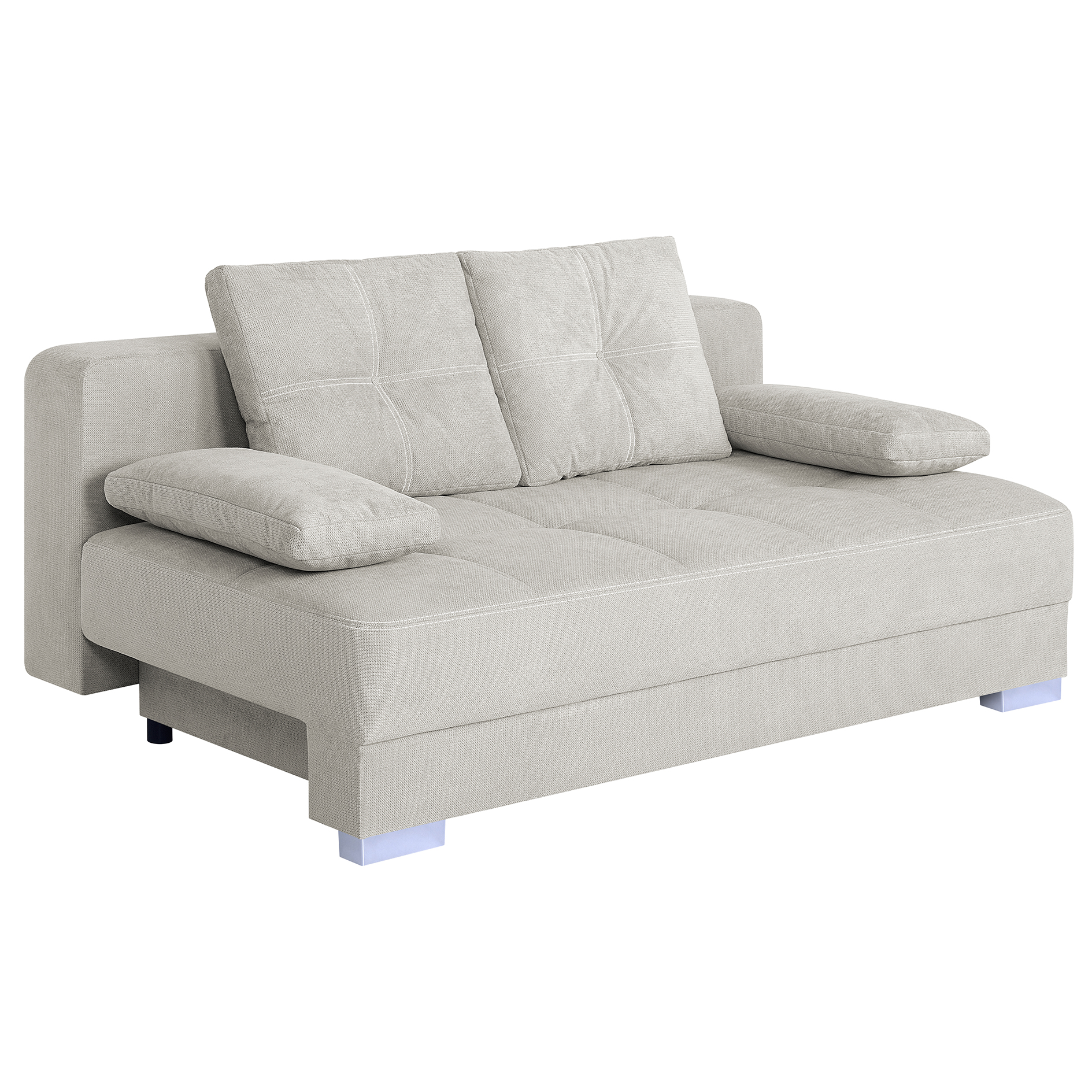 Schlafsofa - ivory - mit Staukasten - Dauerschläfer