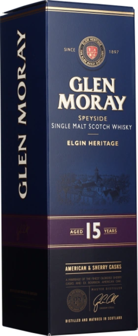 GLEN MORAY 15 YEARS SINGLE MALT 70CL