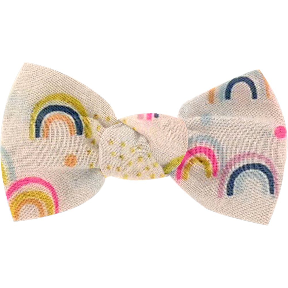 Barrette Petit Noeud Arc En Ciel