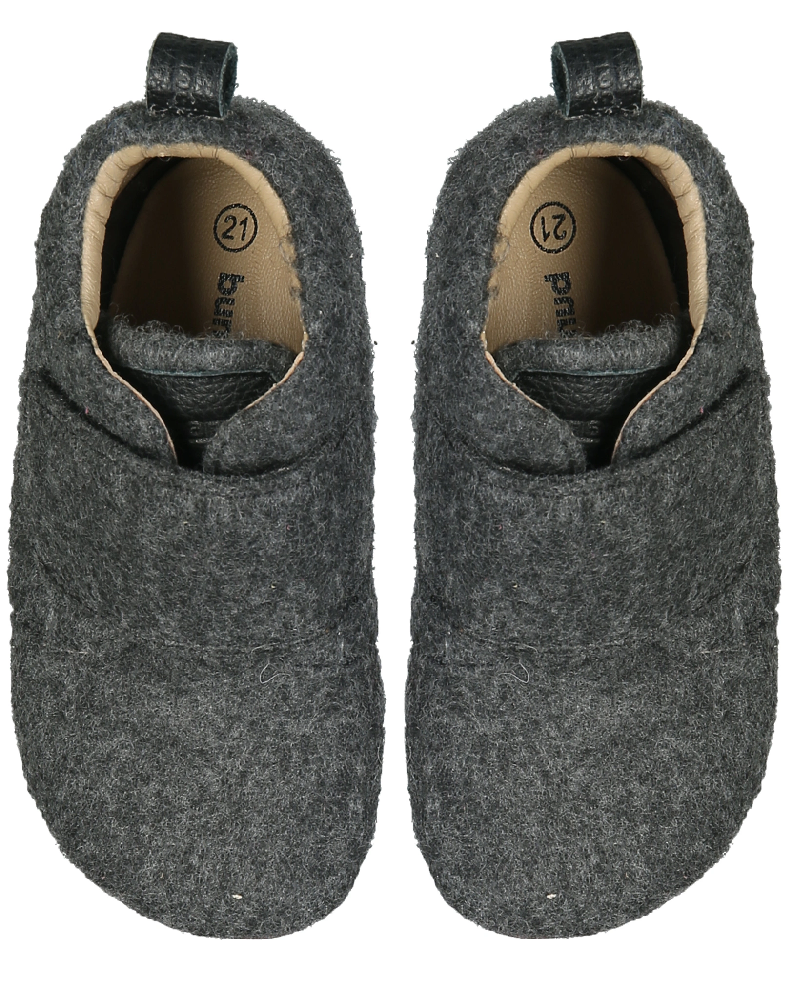 Klett-Krabbelschuhe TANNU WOOL in dark grey