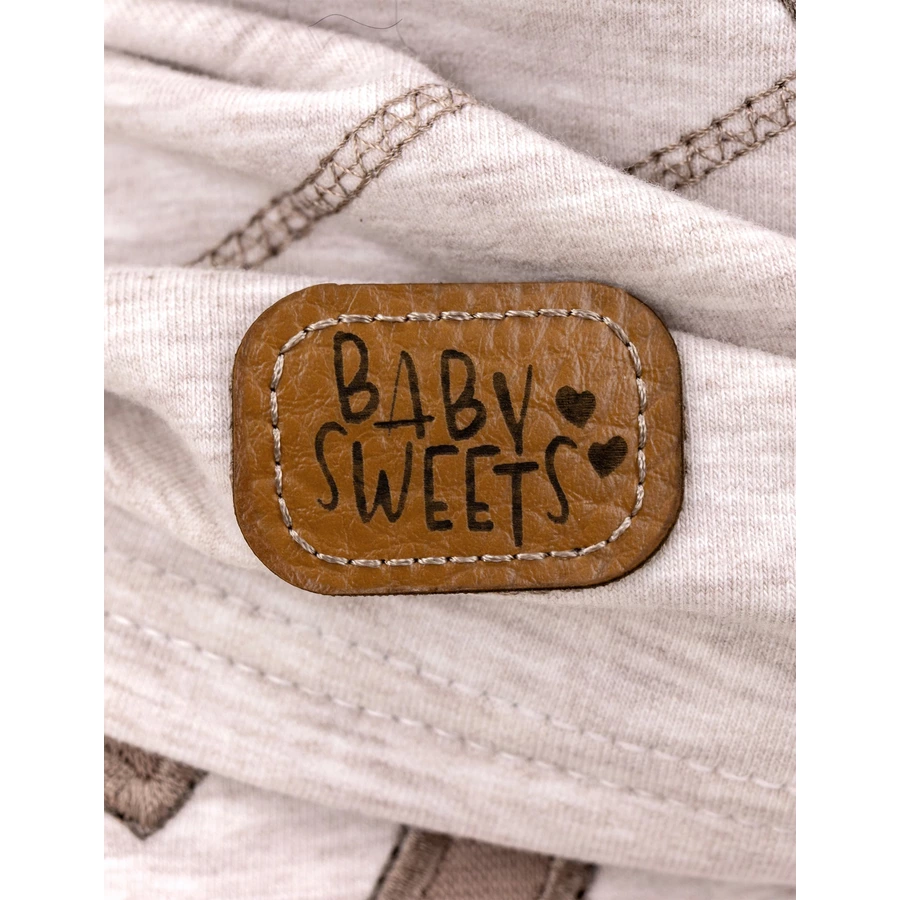 Baby Sweets 2tlg Set Shirt + Hose Patchwork Herzen beige