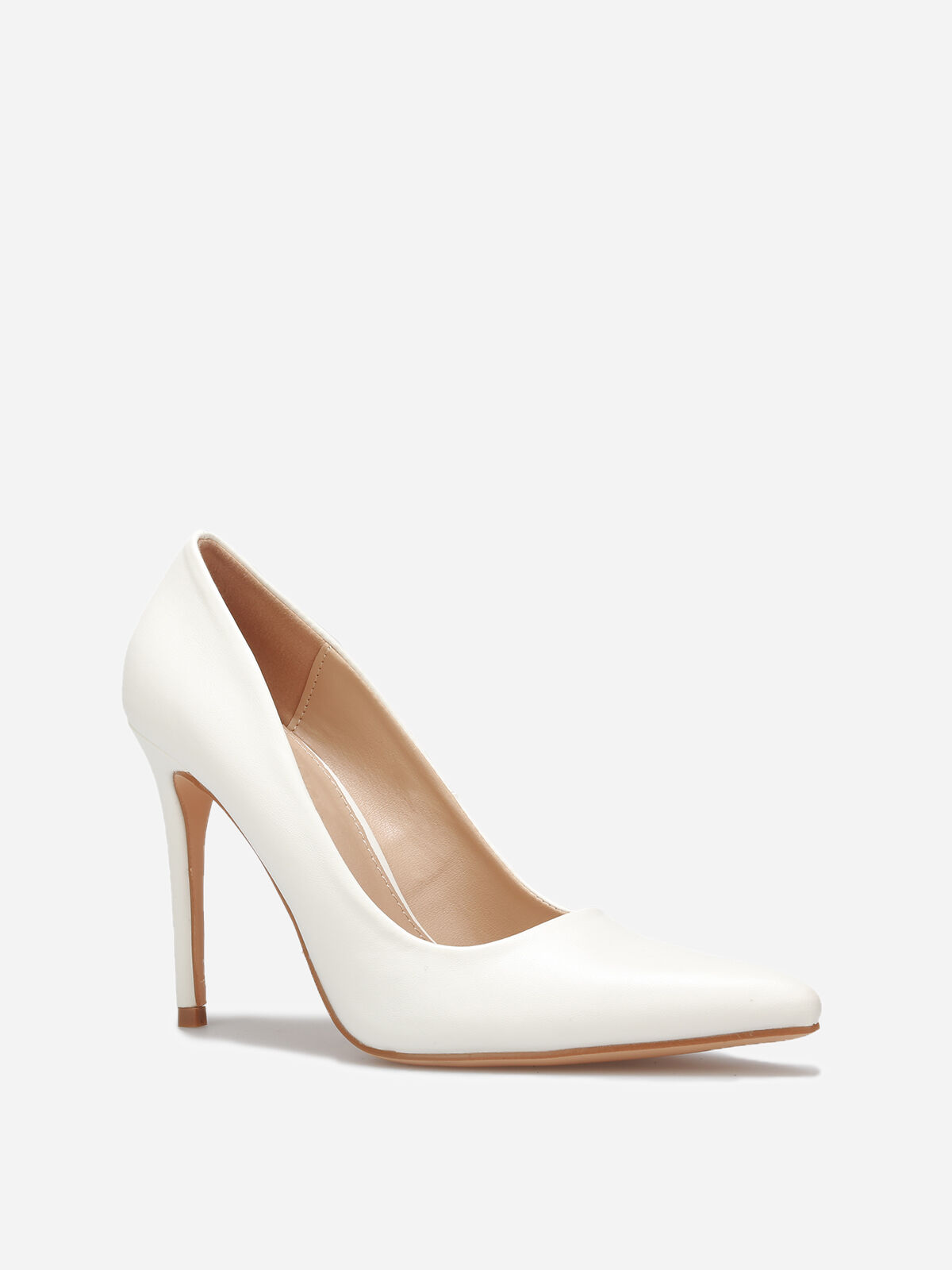 Stilettos pointus à talon aiguille- Blanc