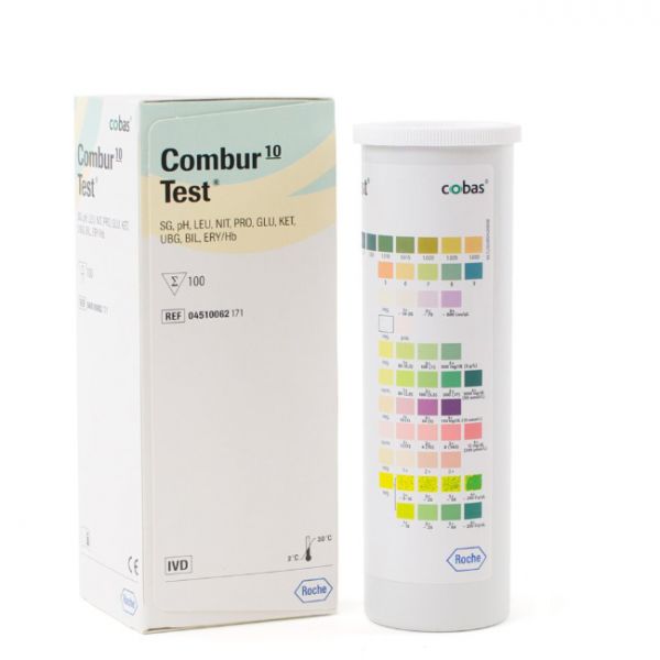 Silfarma Combur 10 Parâmetros Tira Teste 100 Unidades