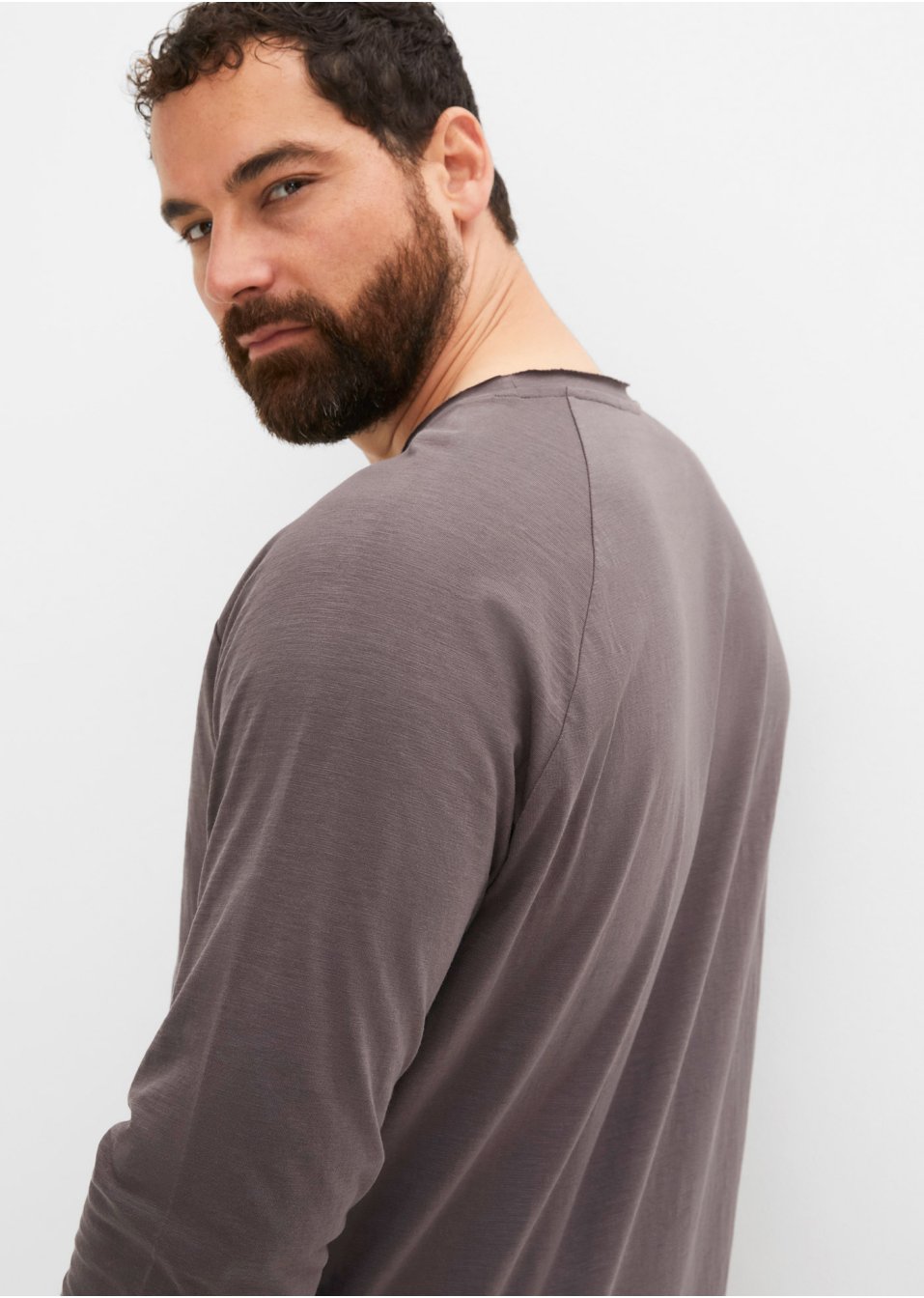 Lot de 2 T-shirts manches longues en coton flammé