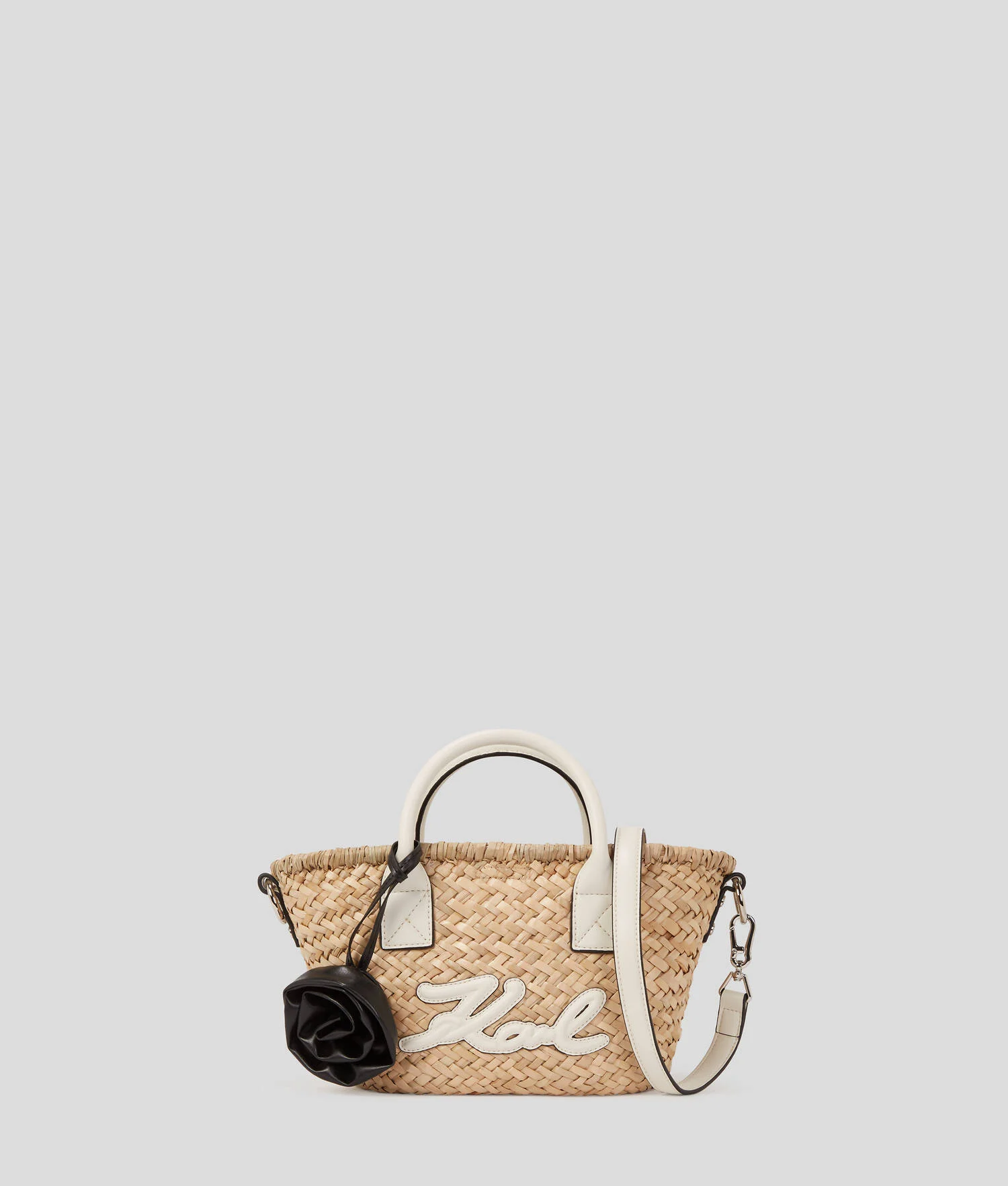PETIT SAC CABAS EN RAPHIA K/SIGNATURE - Naturel - Cimenthe