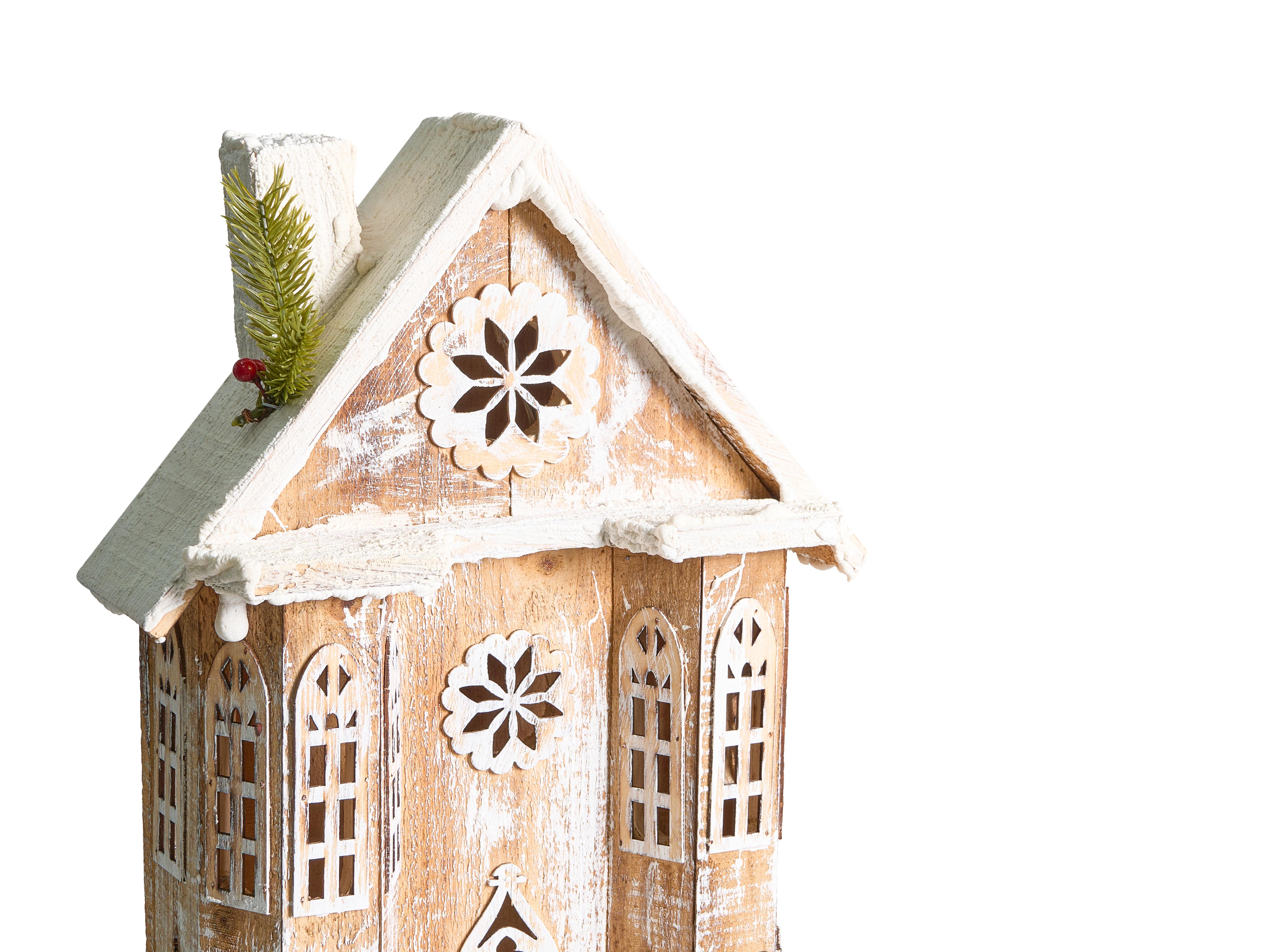 Kerstdecoratie LED UNARI Huis 50 cm Lichtbruin