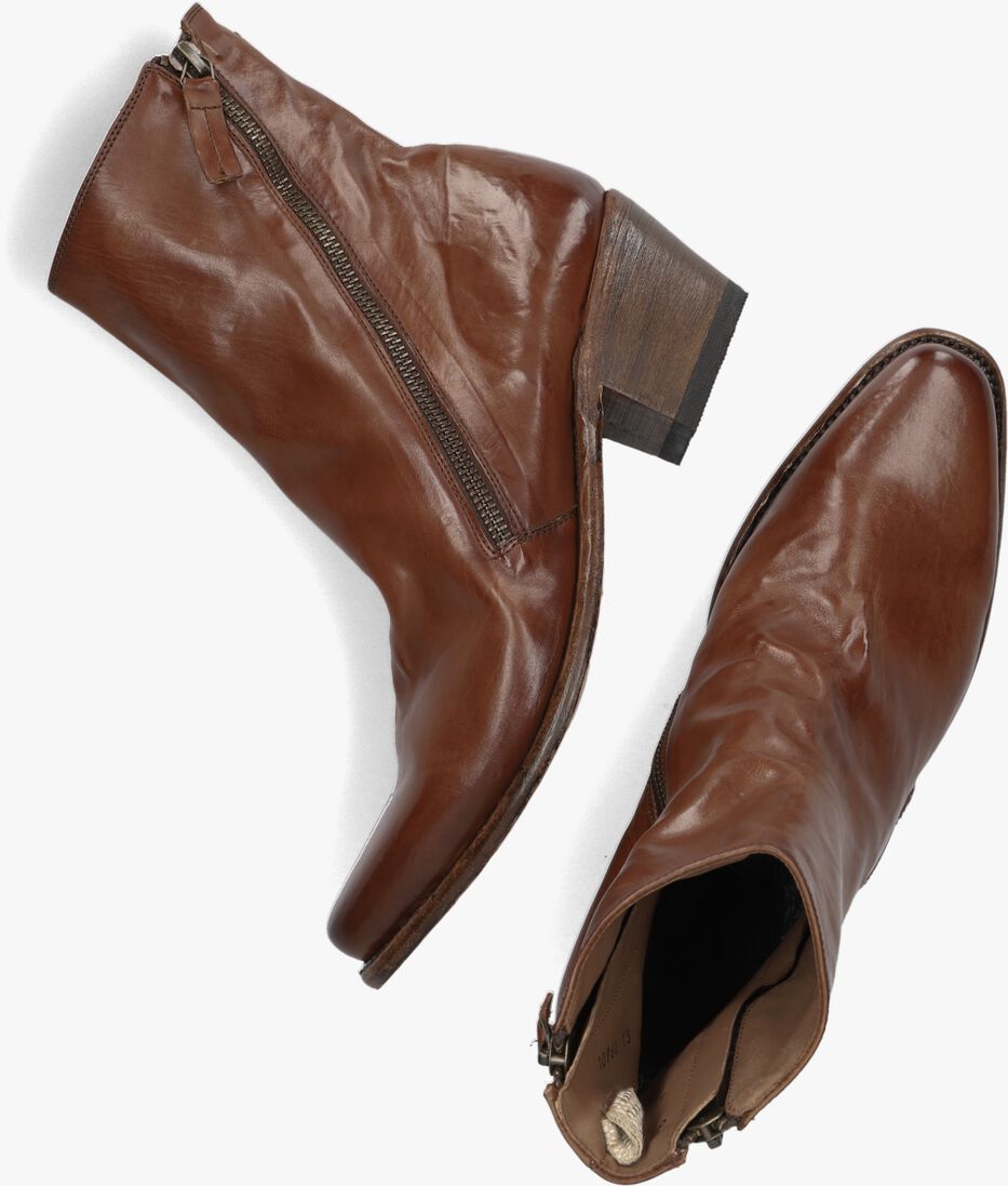 CORDWAINER cognac cordwainer enkellaarsjes 41028