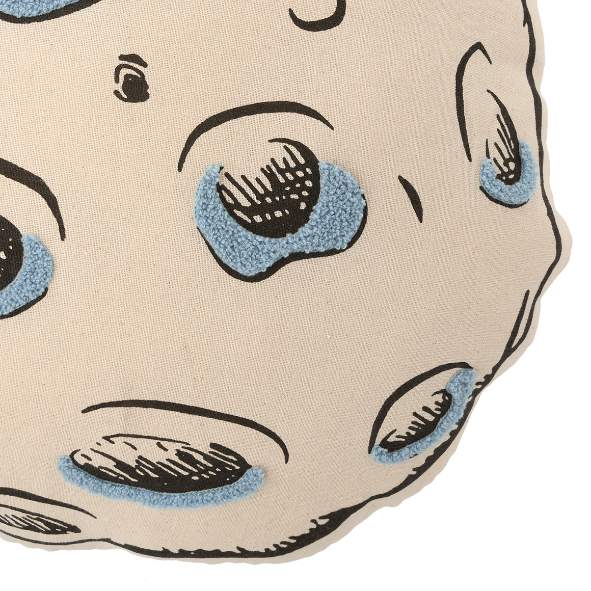 Topolino Figurenkissen Mond creme / hellblau