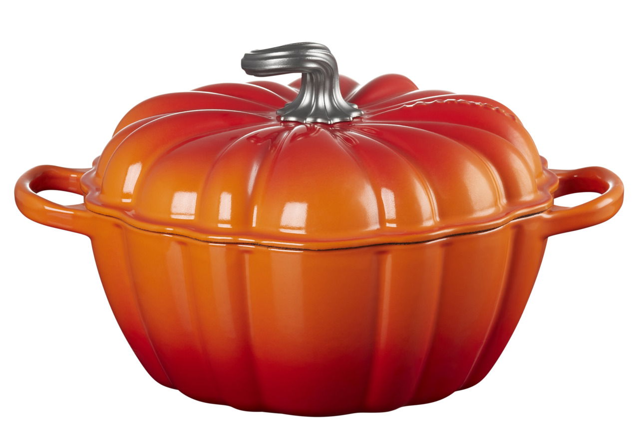 LE CREUSET Kürbis-Bräter 24 cm Ofenrot HALLOWEEN