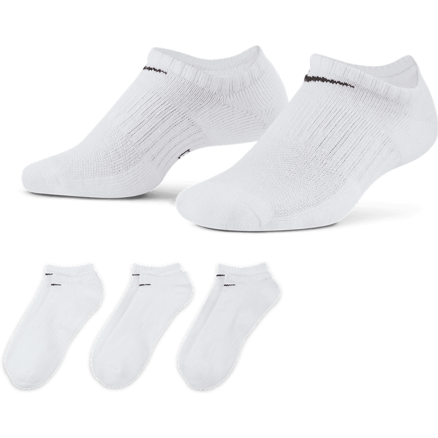 Nike Cushioned 3-Pack No-Show Sokken