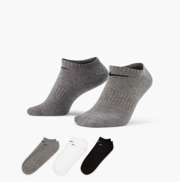 Nike Unisex Everyday Lighweight No-Show Socks 3-Pack Hvid