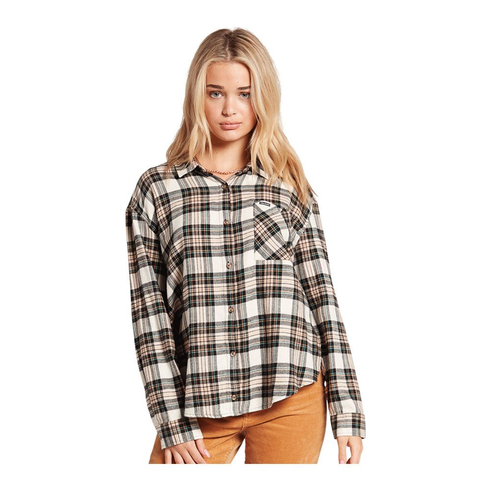 Volcom PLAID TO MEET U - Chemise Femme mushroom