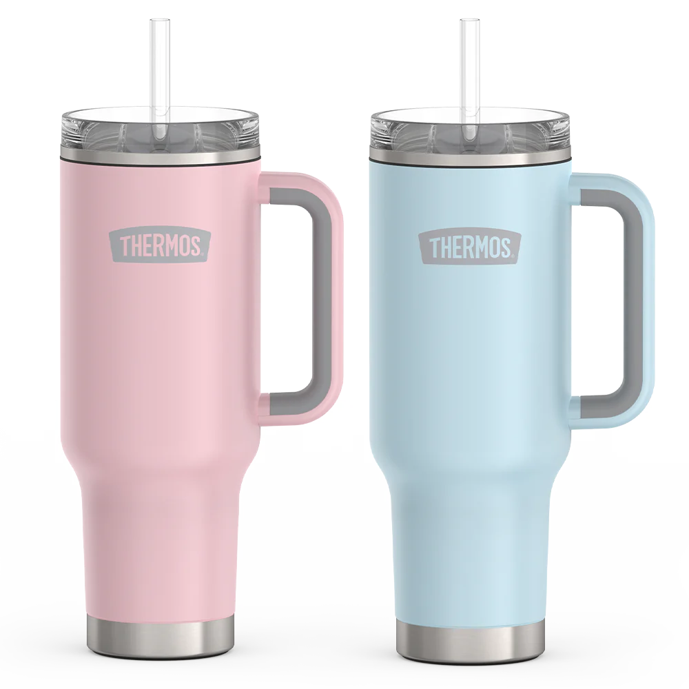 40ozSTAINLESS STEEL CUP HOLDER MUG - SUNSET PINK,40oz STAINLESSSTEEL CUP HOLDER MUG - GLACIER