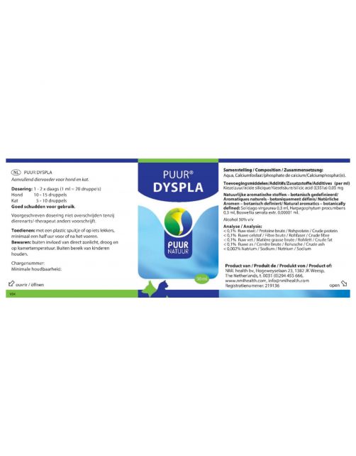 Puur Natuur Dyspla - Supplement - Gewrichten - Spieren - 50 ml
