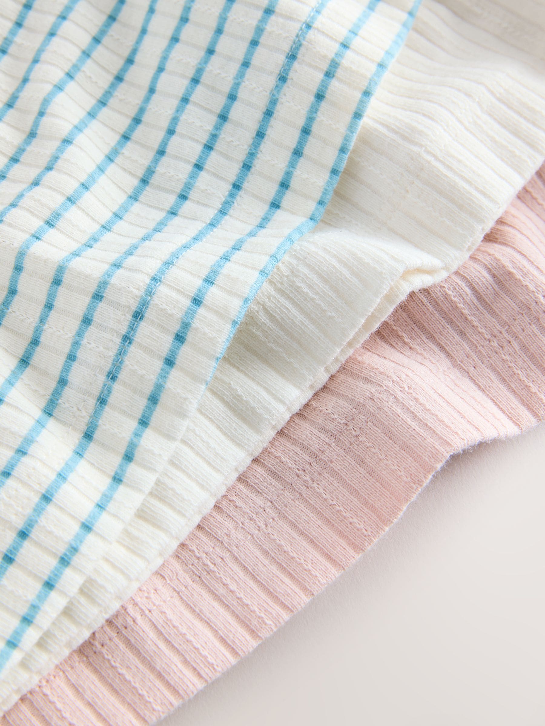 Crème - Set van 3 camihemdjes met textuur en bandjes (1,5-16jr)
