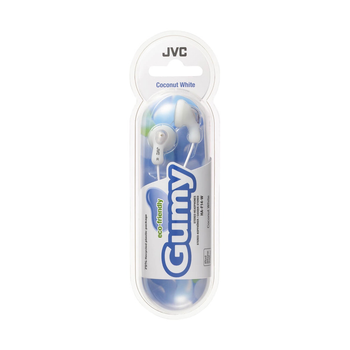 Hodetelefon F14 Gumy In-Ear Hvit