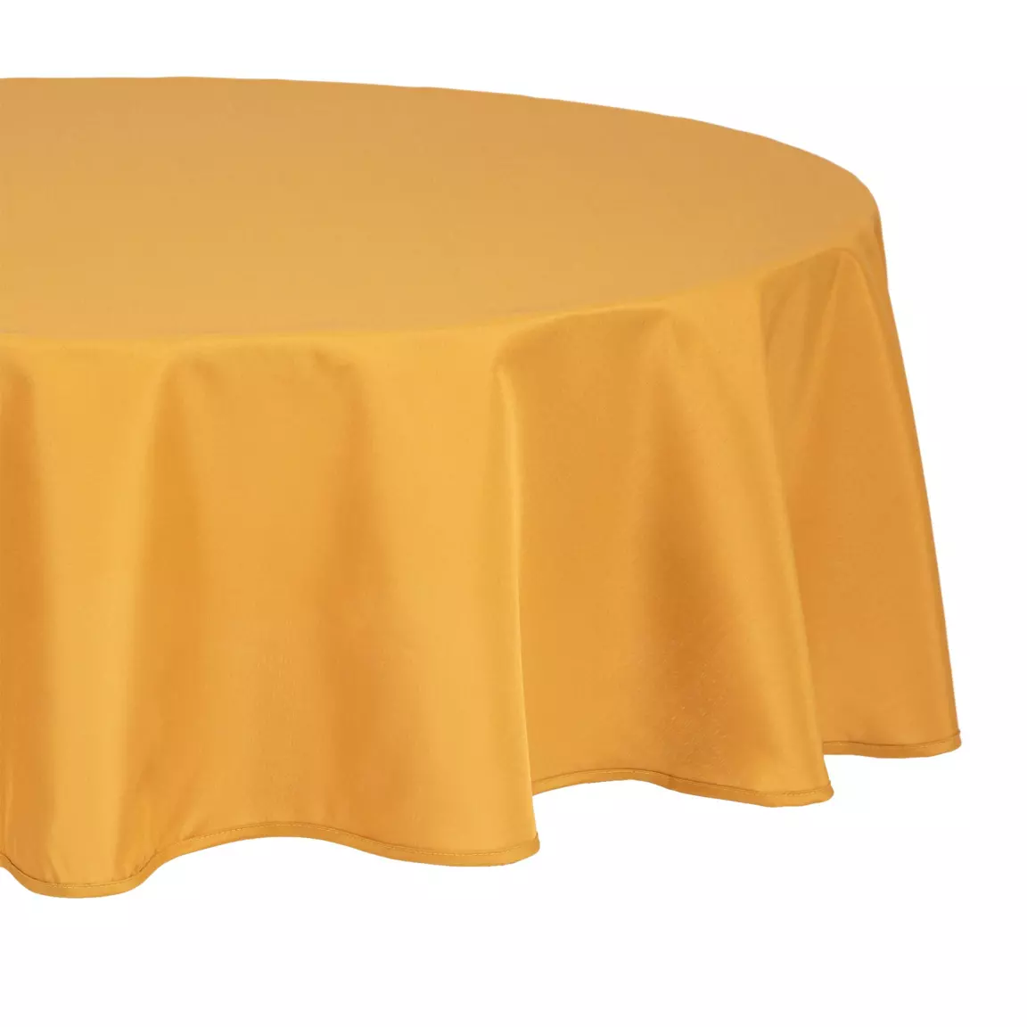 Nappe ronde anti tache (D180 cm) Mina Jaune ocre
