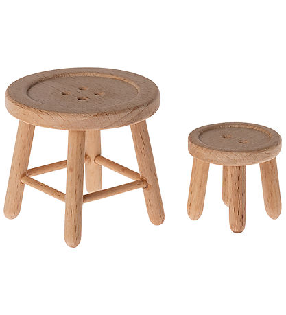 Maileg Miniatur Tisch/Hocker - Maus - Holz