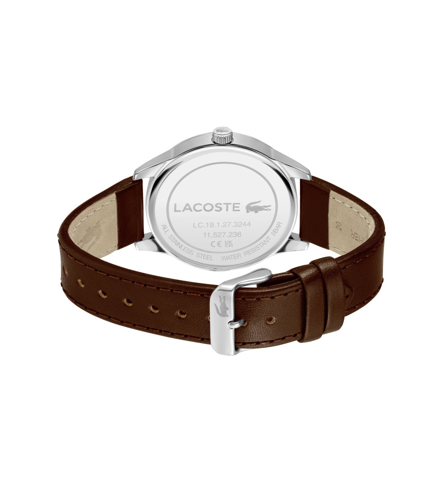 Relógio analógico Lacoste com pulseira de couro verde Viena