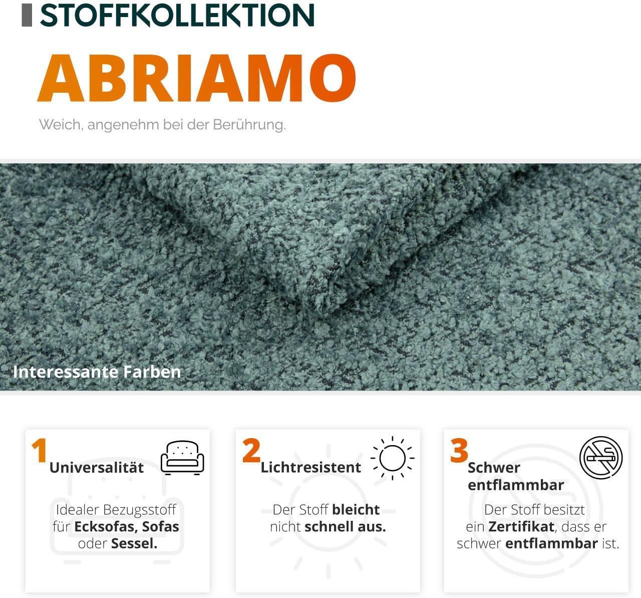Mirjan24 Ecksofa Bangkok Premium, Eckcouch mit Schlaffunktion und Bettkasten, Couch L-Form Sofa für Wohnzimmer, Gästezimmer, Wohnlandschaft (Abriamo 3 + Abriamo 3 + Abriamo 11, Seite: Links)