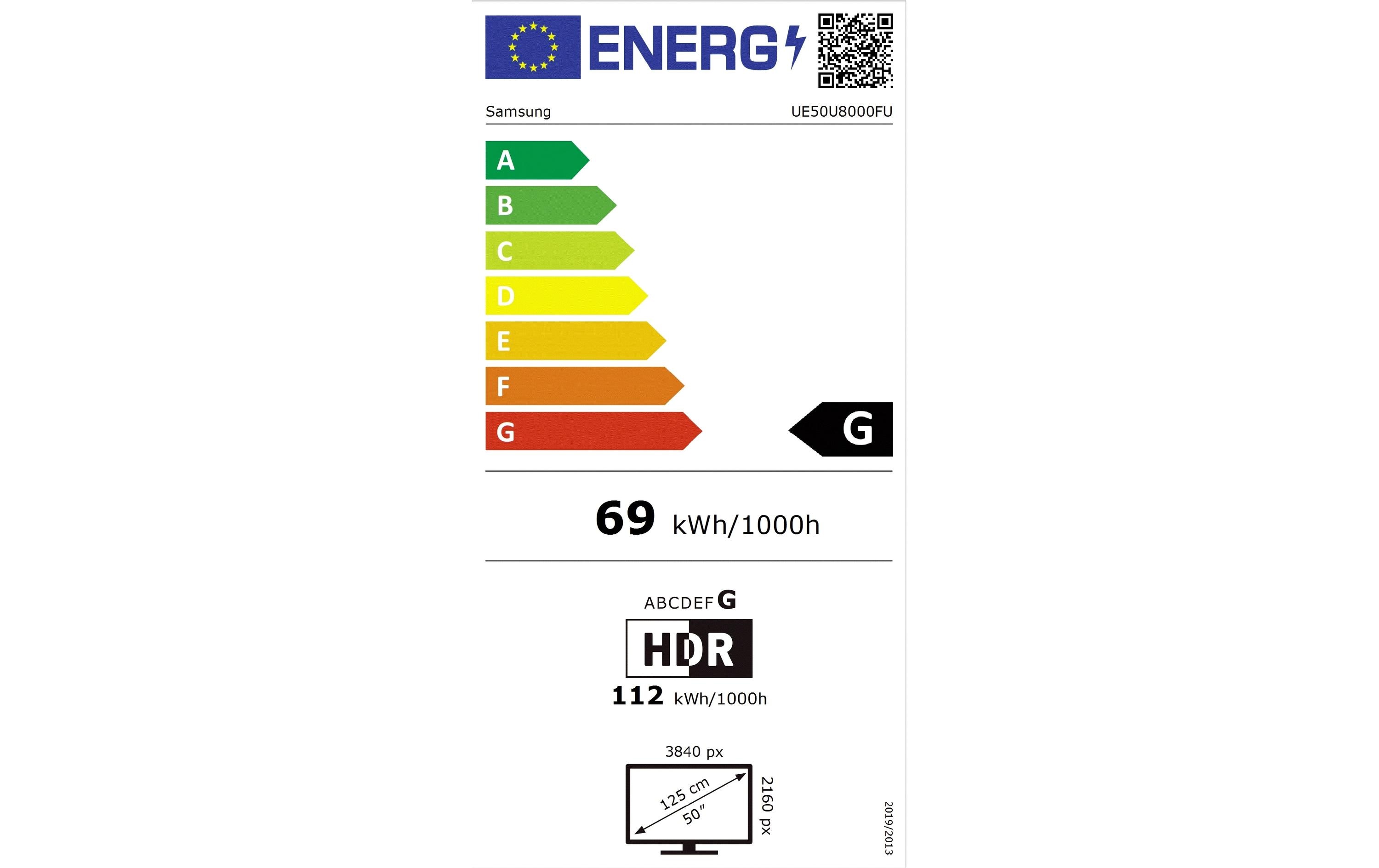 TV UE50U8000F 50'' U8000F Crystal UHD 4K TV, 2025<br>60 Hz, 4K (3.840 x 2.160), Crystal Processor 4K, 20W 2CH