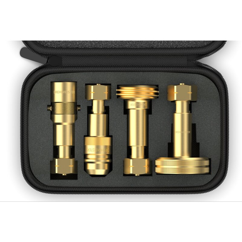 DREHMEISTER LPG Adapter, Gasflaschen Adapter Set inkl. Etui (W21.8L/G.5)