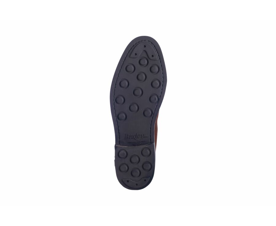 Low boots homme Velours Havane - GREENWICH GOMME CITY II