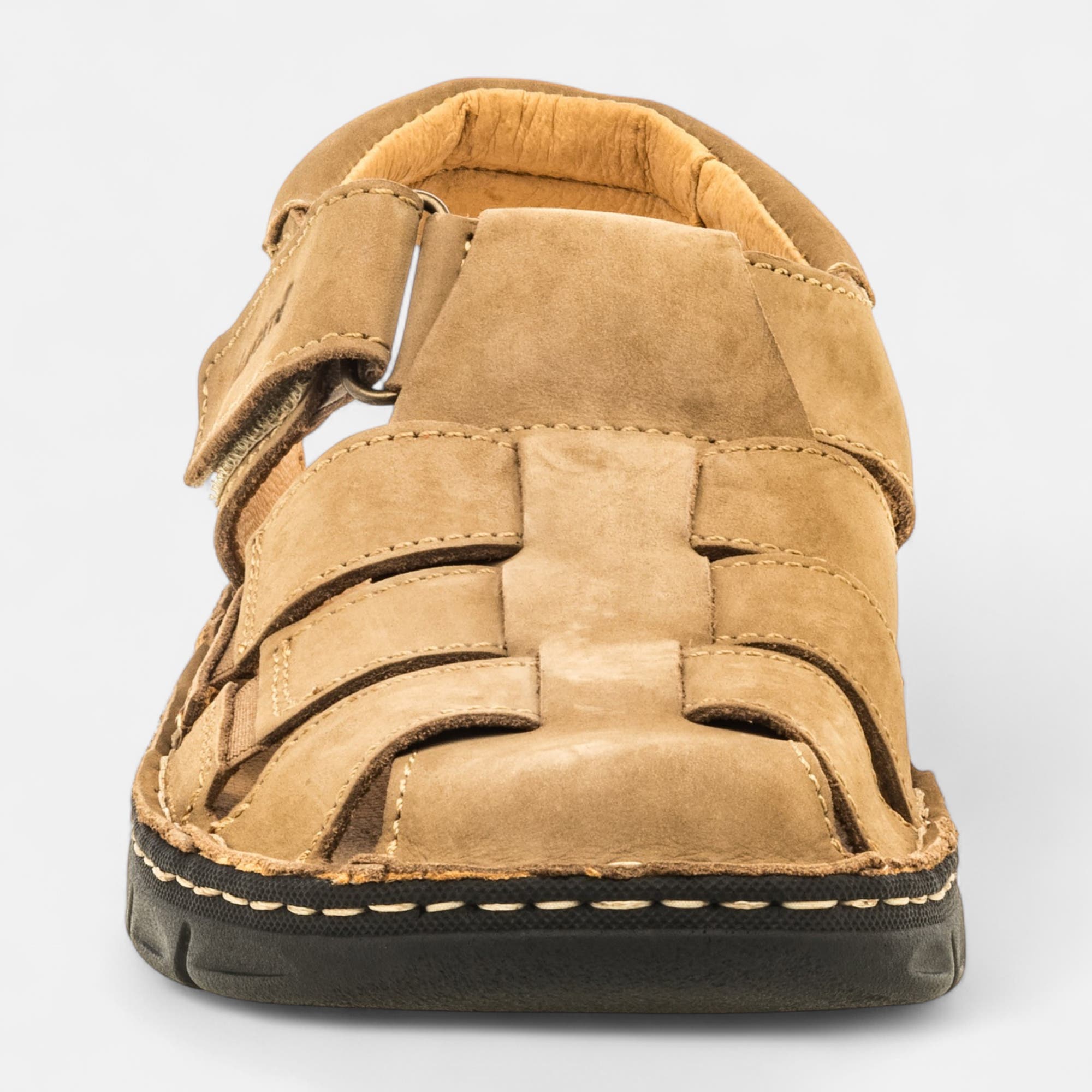 Nu-pieds confort Homme en cuir beige
